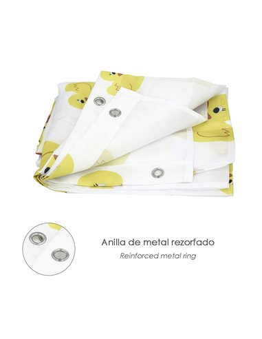 Cortina Ducha Patitos 180x200 cm. Impermeable