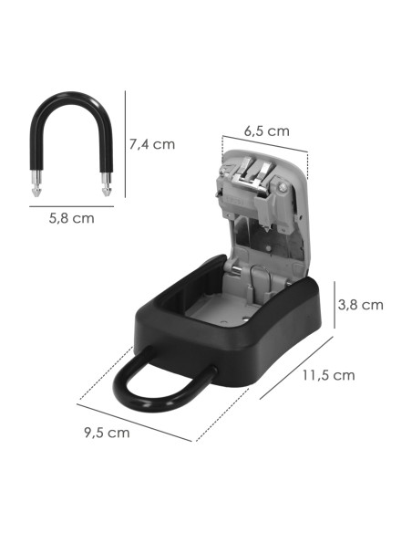 Caja Seguridad Llaves Con Arco 175x95x40 Mm, 4 Digitos. Caja Llaves, Caja Llaves Calle, Caja De Llaves Pared, Caja Llaves Codigo