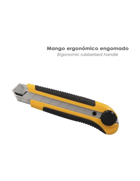 Cutter Ancho Profesional Hoja Acero Sk5 25mm.