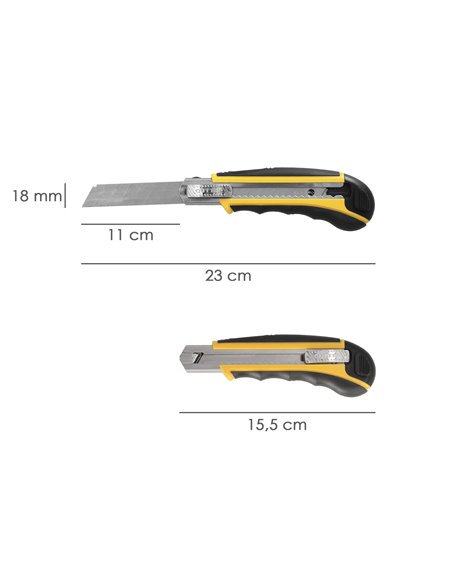 Cutter Profesional 18mm Con 8 Hojas Acero Sk5