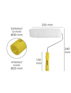 Rodillo Pintura Paredes y Techos Fibra Acrilica Ancho 250 mm. Rodillo Pintar, Rodillo Pintura, Rodillo Esmalte, 2