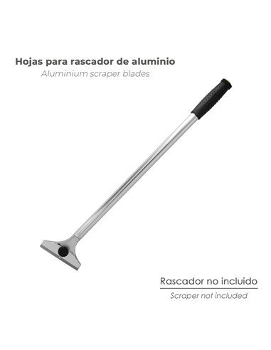 Hoja Recambio Rascador Mango Metalico 10 Cm (Estuche De 10 Piezas)