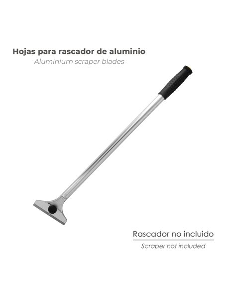 Hoja Recambio Rascador Mango Metalico 10 Cm (Estuche De 10 Piezas)