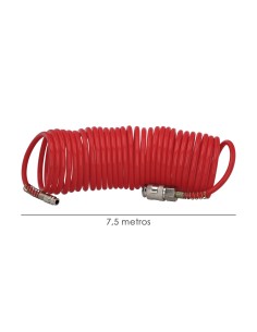 Manguera Espiral Aire Comprimido  7,5 metros Adaptador Rápido 2