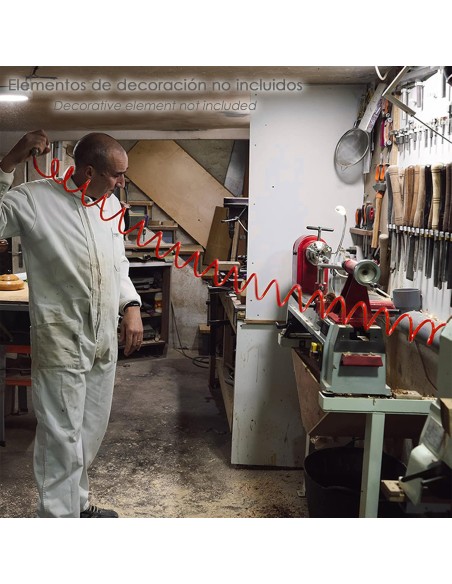 Manguera Espiral Aire Comprimido  7,5 metros Adaptador Rápido