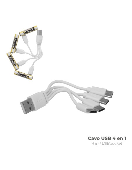 Pila AA 1,5v Recargable Por Usb-c (4 unidades)