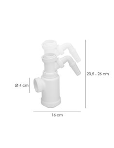 Sifon Botella Extensible T-4-T  1  1/2 Toma Lavadora 2