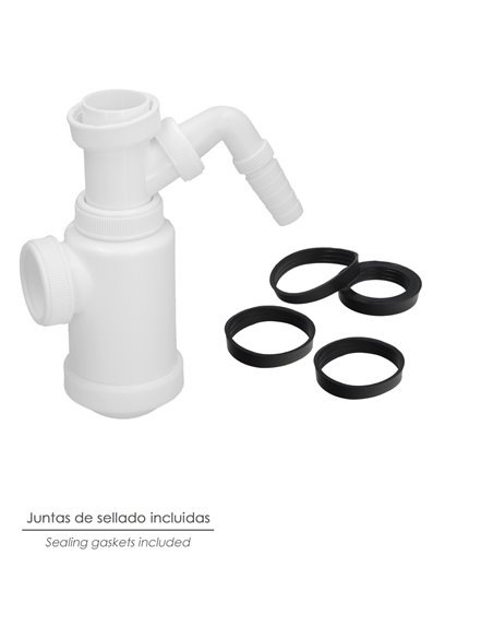 Sifon Botella Extensible T-4-T  1  1/2 Toma Lavadora