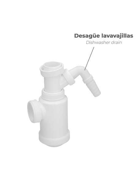 Sifon Botella Extensible T-4-T  1  1/2 Toma Lavadora