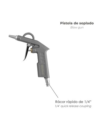 Kit Accesorios Para Compresor Aire Comprimido 5 Piezas Con Click Rapido