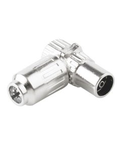 Plugue de antena de metal para TV via satélite em ângulo feminino ONLEX