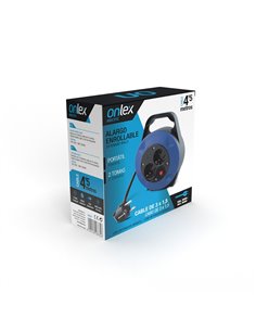 ONLEX 4.5 meter roll-up extension cord 3x1.5mm 2 sockets 2
