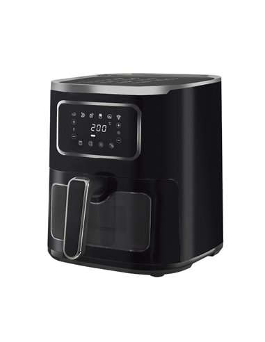 Friteuse numérique noire sans huile de 5 litres avec fenêtre KÜKEN