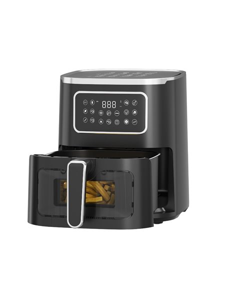 Freidora sin aceite negra digital 5 litros con ventana KÜKEN