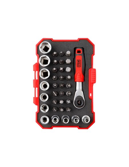 Conjunto de mini catraca STEIN CR-V 38 peças