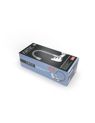 Miscelatore lavello JAVA a parete flessibile grigio gomma