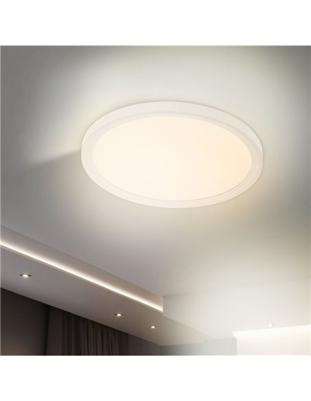 Round LED panel white surface 230mm 18W CCT