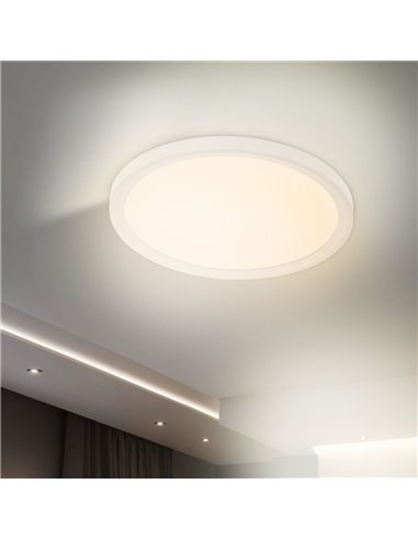 Dalle LED ronde surface blanche 500mm 40W CCT