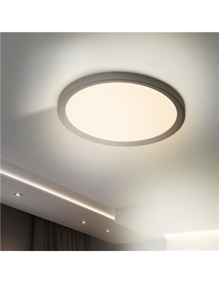 Dalle LED ronde surface noire 230mm 18W CCT