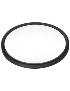 Pannello LED rotondo superficie nera 400mm 32W CCT