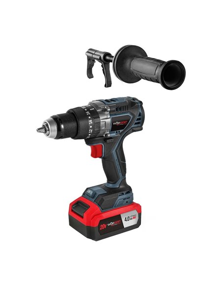 Trapano a percussione brushless WORGRIP da 20 V con batteria da 4,0 Ah