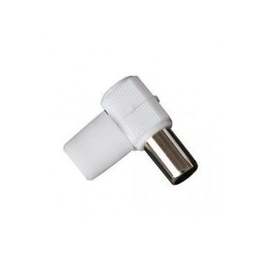 Conector TV acodado macho 