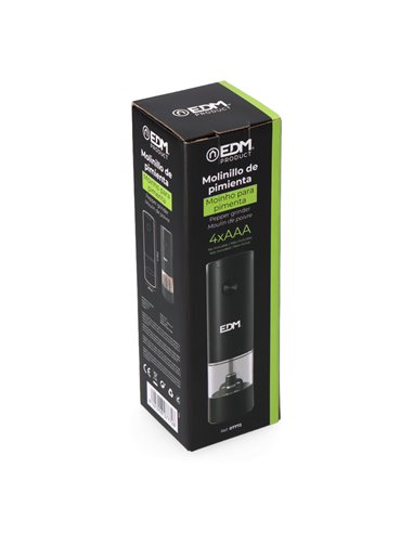 Molinillo de pimienta eléctrico 70ml EDM