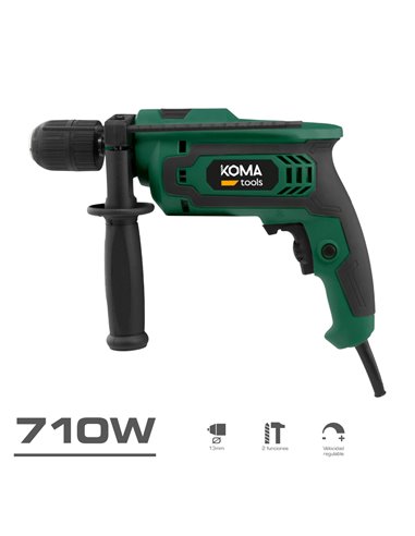 Taladro percutor 710W 230V 50Hz Función perforante y martillo KOMA TOOLS