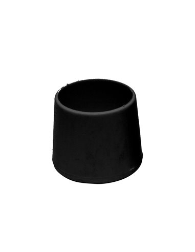 Contera redonda flexible “CNT07” de caucho negro Ø1x1,6cm (25 unidades) MICEL