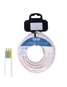 Carrete manguera plana color blanco 3x1mm 20m (Audio) EDM