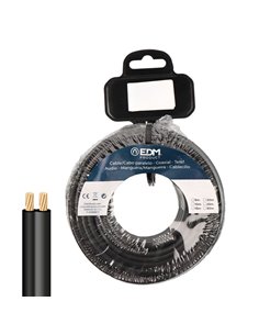 Carrete cable paralelo color negro 2x0,75mm² 25m (Audio y vídeo) EDM