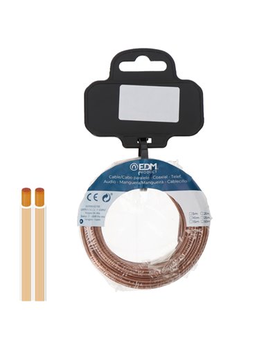 Carrete cable paralelo color transparente 2x0,75mm² 10m (Audio y vídeo) EDM
