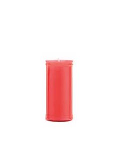Vela roja plastificada para difuntos Ø5,5x13cm BASICS