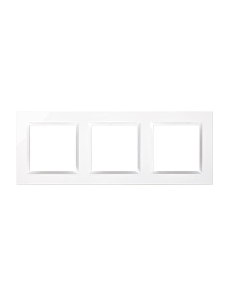 Marco de dos elementos hecho em plástico blanco de la “Serie 10” IP20 22,6x8,5cm SIMON