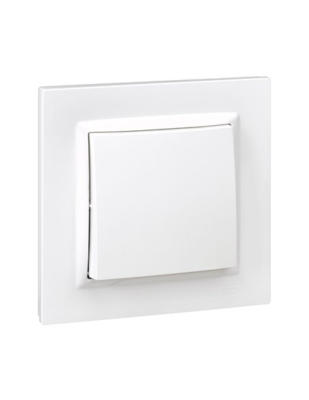Pulsado blanco “Serie 10” hecho en plástico 10A 230V IP20 8,4x4,5x8,4cm SIMON