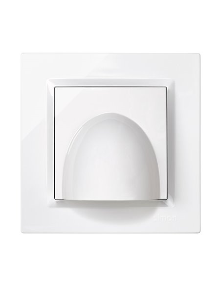 Salida de cable “Serie 10” en color blanco 8,5x5,5x8,5cm SIMON