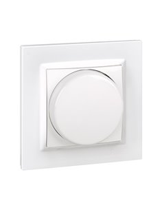 Interruptor LED regulable color blanco “Serie 10” con marco 250V IP20 8,5x8,5cm SIMON