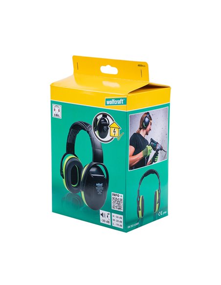Cascos “Pro” de protección CE auditiva con orejeras preparado para uso intensivo en entornos de obra y zonas de trabajo con tens
