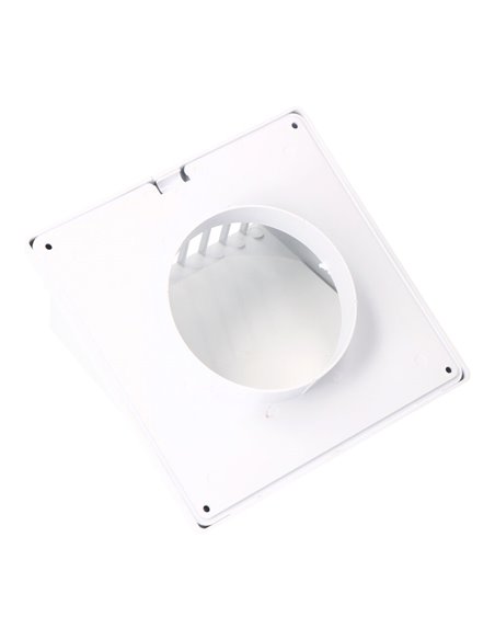 Rejilla de ventilación de ABS con campana color blanco Ø100mm 17x17cm EDM