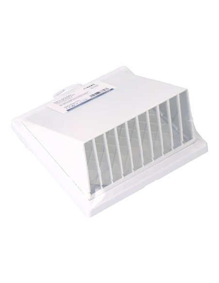 Rejilla de ventilación de ABS con campana color blanco Ø100mm 17x17cm EDM