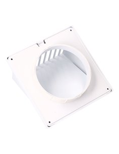 Rejilla de ventilación de ABS con campana color blanco Ø125mm 17x17cm EDM 2
