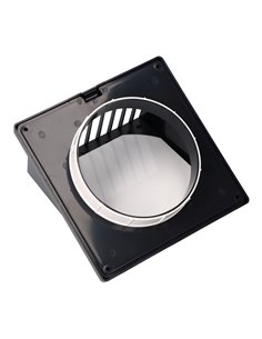 Rejilla de ventilación de ABS con campana color gris antracita Ø125mm 17x17cm EDM 2
