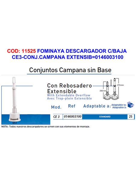 FOMINAYA DESCARGADOR CISTERNA BAJA CONJ.CAMPANA EXTENS014600310