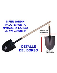 SIFER JARDIN PALOTE PUNTA M/MADERA LARGO S518LB