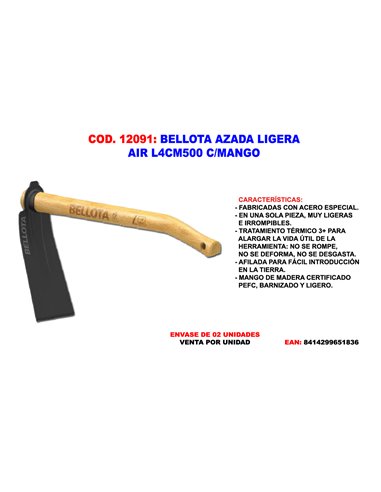 BELLOTA AZADA LIGERA AIR L4CM500 C/MANGO