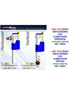 TECNO GRIFO CISTERNA T-451 ALIMENTACION VERTICAL 50634