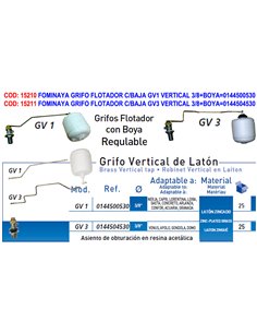 FOMINAYA GRIFO FLOTADOR C/BAJA GV3 VERTICAL 3/8+BOYA0144504530