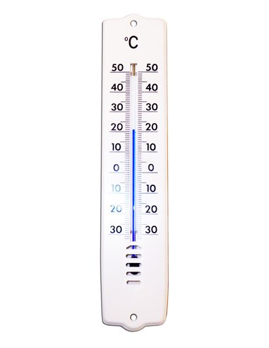 PLUVIA TERMOMETRO 101032 207x44 MM PLASTICO BLANCO81603