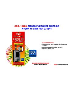 MASSO FUEGONET ERIZO DE NYLON 150 MM REF. 231541