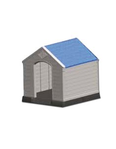 CASETA PERRO POLIPROPILENO AZUL/BLANCA 105x95x104,5XDB-413